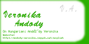 veronika andody business card